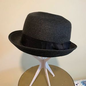 Black bowler-style hat